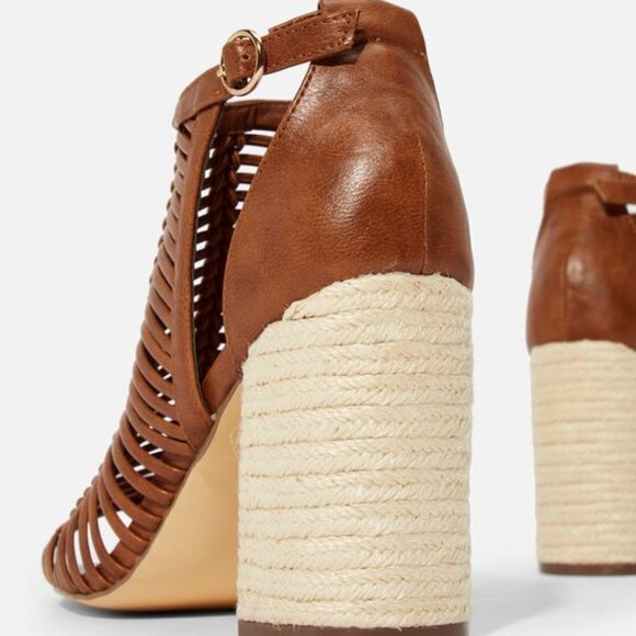 JUSTFAB  Woven Wanderlust Heeled Sandal 8 NEW - Picture 3 of 6